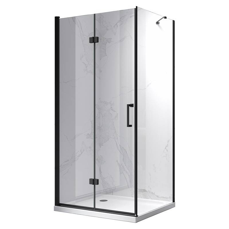 KABINA PRYSZNICOWA PROSTOKĄTNA ZES-KZ20C-BL-90X80 CZARNA 90x80 CM