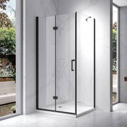 KABINA PRYSZNICOWA PROSTOKĄTNA ZES-KZ20C-BL-90X80 CZARNA 90x80 CM