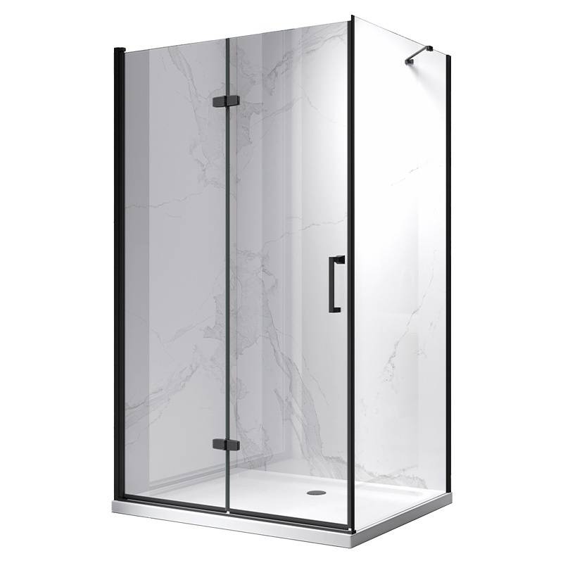 KABINA PRYSZNICOWA PROSTOKĄTNA ZES-KZ20E-BL-110X80 CZARNA 110x80 CM
