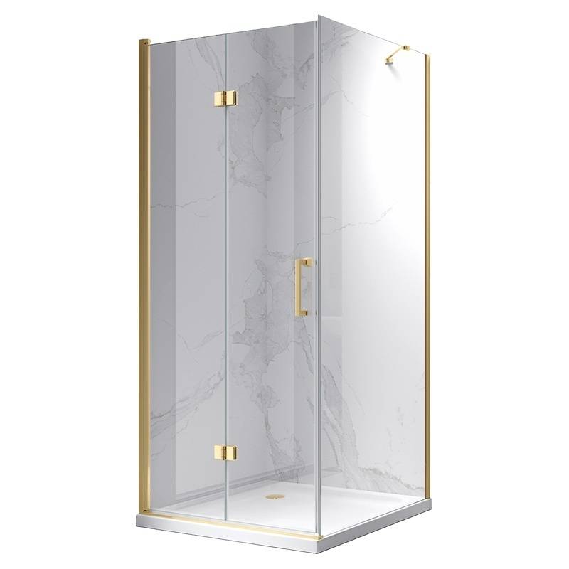 KABINA PRYSZNICOWA KWADRATOWA ZES-KZ20B-GL-80 ZŁOTA 80x80 CM