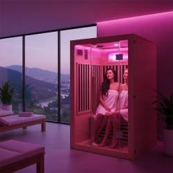SAUNA SUCHA INFRARED NISKOTEMPERATUROWA ALTA2-CRB 2-3 OSOBOWA 120x105 CM