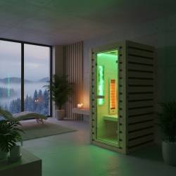 SAUNA SUCHA INFRARED NISKOTEMPERATUROWA TROMSO1 90x90 CM
