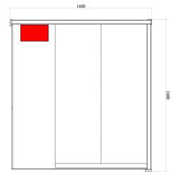 SAUNA FIŃSKA WYSOKOTEMPERATUROWA Z PIECEM FORSA2-BL/HARVIA 4,5KW 3-4 OSOBOWA 150x140 CM