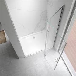 DRZWI PRYSZNICOWE UCHYLNE DO WNĘKI ZES-KZ21E-110 CHROM 110 CM 6 MM