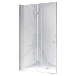 DRZWI PRYSZNICOWE SKŁADANE DO WNĘKI ZES-KZ21F-120 CHROM 120 CM 6 MM