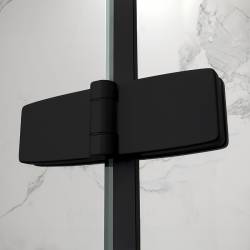 DRZWI PRYSZNICOWE UCHYLNE DO WNĘKI ZES-KZ21F-BL-120 CZARNE 120 CM 6 MM