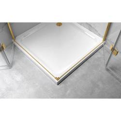 KABINA PRYSZNICOWA KWADRATOWA ZES-KZ08B-GL-80 ZŁOTA 80x80 CM