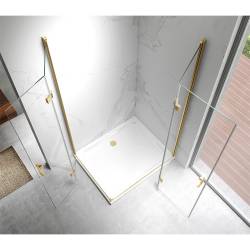 KABINA PRYSZNICOWA PROSTOKĄTNA ZES-KZ13A-GL-100X90 ZŁOTA 100x90 CM