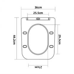 DESKA SEDESOWA WC WOLNOOPADAJĄCA CV-WH-09 SLIM BIAŁA DUROPLAST CV-WH-09