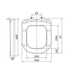 DESKA SEDESOWA WC WOLNOOPADAJĄCA CV-WH-12 SLIM BIAŁA DUROPLAST CV-WH-12