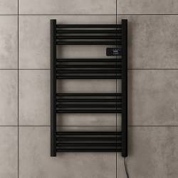 GRZEJNIK ŁAZIENKOWY ELEKTRYCZNY ALUMINIOWY DRABINKA 96x54 500W LOA CZARNY LOA-BL