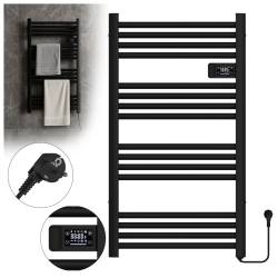 GRZEJNIK ŁAZIENKOWY ELEKTRYCZNY ALUMINIOWY DRABINKA 96x54 500W LOA CZARNY LOA-BL