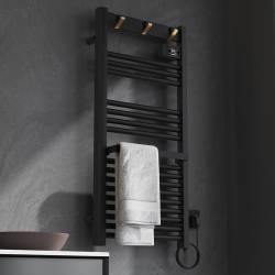 GRZEJNIK ŁAZIENKOWY ELEKTRYCZNY ALUMINIOWY DRABINKA ECO 500W YASUR CZARNY YASUR-BL