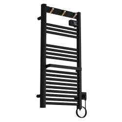 GRZEJNIK ŁAZIENKOWY ELEKTRYCZNY ALUMINIOWY DRABINKA ECO 500W YASUR CZARNY YASUR-BL