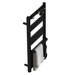 GRZEJNIK ŁAZIENKOWY ELEKTRYCZNY ALUMINIOWY DRABINKA ECO 500W YASUR CZARNY YASUR-BL