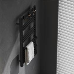 GRZEJNIK ŁAZIENKOWY ELEKTRYCZNY ALUMINIOWY DRABINKA ECO 500W YASUR CZARNY YASUR-BL