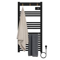 GRZEJNIK ŁAZIENKOWY ELEKTRYCZNY ALUMINIOWY DRABINKA ECO 500W YASUR CZARNY YASUR-BL