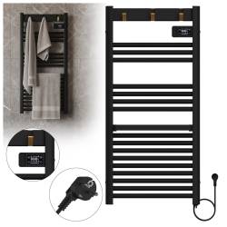 GRZEJNIK ŁAZIENKOWY ELEKTRYCZNY ALUMINIOWY DRABINKA ECO 500W YASUR CZARNY YASUR-BL