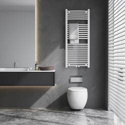 GRZEJNIK ŁAZIENKOWY ŚCIENNY PIONOWY WODNY DRABINKA 120x50 CORSO-WH-4 BIAŁY CORSO-WH-4