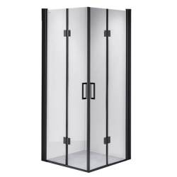 KABINA PRYSZNICOWA KWADRATOWA ZES-BS05A-80 CZARNA 80x80 CM