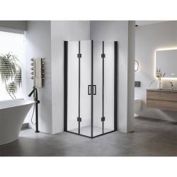 KABINA PRYSZNICOWA KWADRATOWA ZES-BS05B-90 CZARNA 90x90 CM