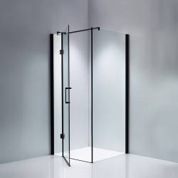KABINA PRYSZNICOWA KWADRATOWA ZES-KZ1390A-BL-80 CZARNA 80x80 CM