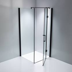 KABINA PRYSZNICOWA KWADRATOWA ZES-KZ1390A-BL-80 CZARNA 80x80 CM