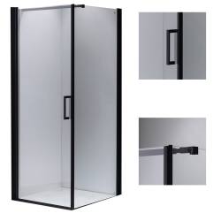 KABINA PRYSZNICOWA KWADRATOWA ZES-BS04B-90 CZARNA 90x90 CM