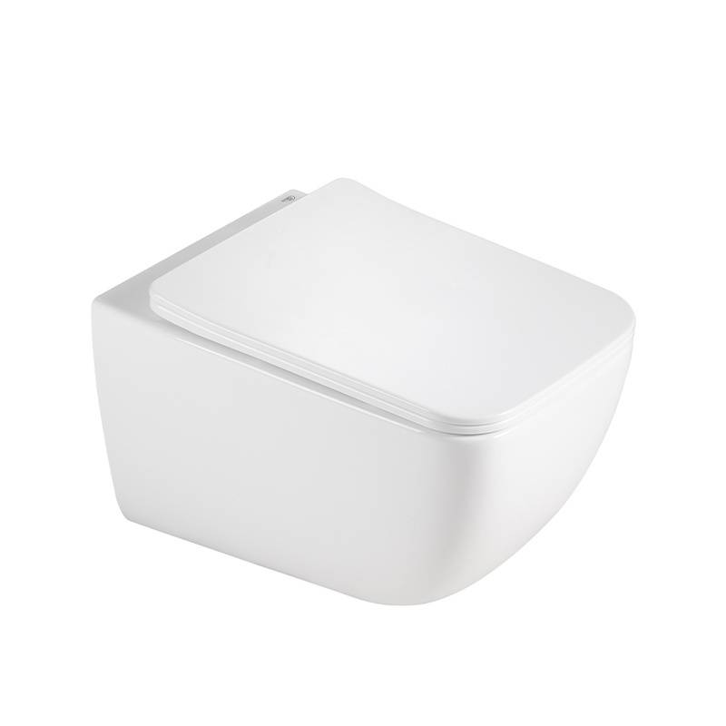 MISKA WC WISZĄCA TORNADO YUZU-WH-TR-03 BIAŁA DESKA WOLNOOPADAJĄCA DUROPLAST YUZU-WH-TR-03