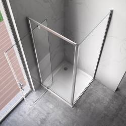 KABINA PRYSZNICOWA PROSTOKĄTNA ZES-KZ05A-90X80 CHROM 90x80 CM