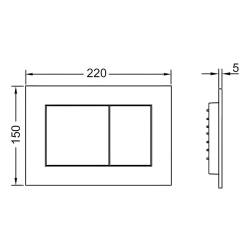 ZESTAW PODTYNKOWY WC STELAŻ TECE MISKA AQUA-WH-03 PRZYCISK TC-9240417 BIAŁY MAT