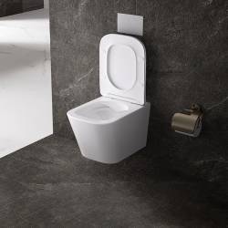 ZESTAW PODTYNKOWY WC STELAŻ TECE MISKA AQUA-WH-03 PRZYCISK TC-9240400 BIAŁY POŁYSK