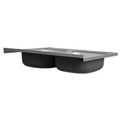 ZLEWOZMYWAK DWUKOMOROWY STALOWY 80X60 CM INOX ZLEW KUCHENNY EGON 2 GATUNEK