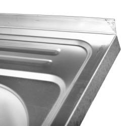 ZLEWOZMYWAK DWUKOMOROWY STALOWY 80X60 CM INOX ZLEW KUCHENNY EGON 2 GATUNEK
