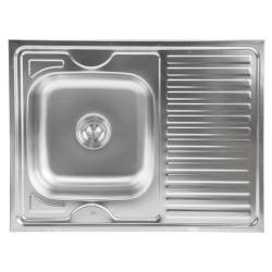 ZLEWOZMYWAK JEDNOKOMOROWY STALOWY 80X60 INOX ZLEW KUCHENNY HAKON 2 GATUNEK