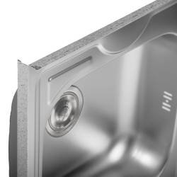 ZLEWOZMYWAK JEDNOKOMOROWY STALOWY 80X60 INOX ZLEW KUCHENNY HAKON 2 GATUNEK