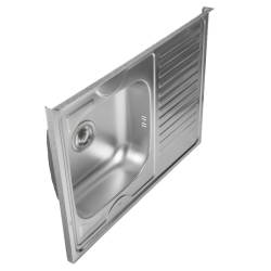 ZLEWOZMYWAK JEDNOKOMOROWY STALOWY 80X60 INOX ZLEW KUCHENNY HAKON 2 GATUNEK