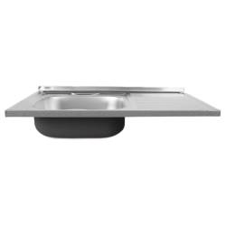 ZLEWOZMYWAK JEDNOKOMOROWY STALOWY 80X60 INOX ZLEW KUCHENNY HAKON 2 GATUNEK