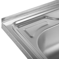 ZLEWOZMYWAK JEDNOKOMOROWY STALOWY 80X60 INOX ZLEW KUCHENNY HAKON 2 GATUNEK