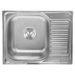 ZLEWOZMYWAK JEDNOKOMOROWY STALOWY INOX ZES-TRISTAN-CH-58X48 ZLEW KUCHENNY SYFON UCHWYTY 2 GATUNEK