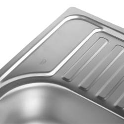 ZLEWOZMYWAK JEDNOKOMOROWY STALOWY INOX ZES-TRISTAN-CH-58X48 ZLEW KUCHENNY SYFON UCHWYTY 2 GATUNEK