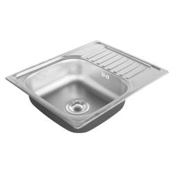 ZLEWOZMYWAK JEDNOKOMOROWY STALOWY INOX ZES-TRISTAN-CH-58X48 ZLEW KUCHENNY SYFON UCHWYTY 2 GATUNEK