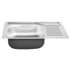 ZLEWOZMYWAK JEDNOKOMOROWY STALOWY INOX ZES-TRISTAN-CH-58X48 ZLEW KUCHENNY SYFON UCHWYTY 2 GATUNEK
