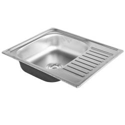 ZLEWOZMYWAK JEDNOKOMOROWY STALOWY INOX ZES-TRISTAN-CH-58X48 ZLEW KUCHENNY SYFON UCHWYTY 2 GATUNEK