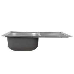 ZLEWOZMYWAK JEDNOKOMOROWY STALOWY INOX 75X40CM ZLEW KUCHENNY AGIS 2 GATUNEK