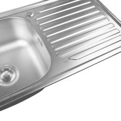 ZLEWOZMYWAK JEDNOKOMOROWY STALOWY INOX 75X40CM ZLEW KUCHENNY AGIS 2 GATUNEK