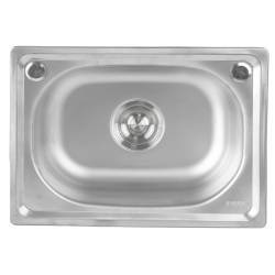 ZLEWOZMYWAK JEDNOKOMOROWY STALOWY INOX ZES-EGON-48X35 ZLEW KUCHENNY SYFON UCHWYTY 2 GATUNEK