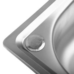 ZLEWOZMYWAK JEDNOKOMOROWY STALOWY INOX ZES-EGON-48X35 ZLEW KUCHENNY SYFON UCHWYTY 2 GATUNEK