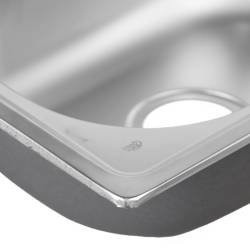 ZLEWOZMYWAK JEDNOKOMOROWY STALOWY INOX ZES-EGON-48X35 ZLEW KUCHENNY SYFON UCHWYTY 2 GATUNEK