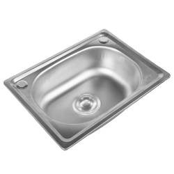 ZLEWOZMYWAK JEDNOKOMOROWY STALOWY INOX ZES-EGON-48X35 ZLEW KUCHENNY SYFON UCHWYTY 2 GATUNEK